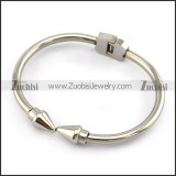 Twin Nail Shaped Stainless Steel Bangle b004594