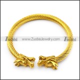 Gold Plated Dragon Wire Bangle b005835