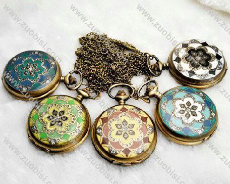 Colorful Plum Pocket Watch -PW000340