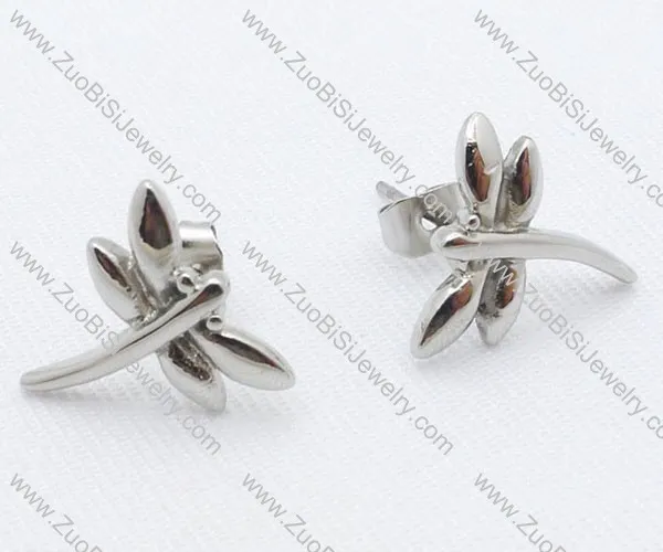 Silver Dragonfly Stainless Steel earring - JE050015