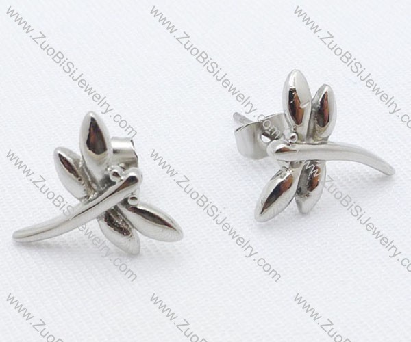 Silver Dragonfly Stainless Steel earring - JE050015