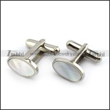 Stainless Steel Shell Cufflink for Gentlemen c000158