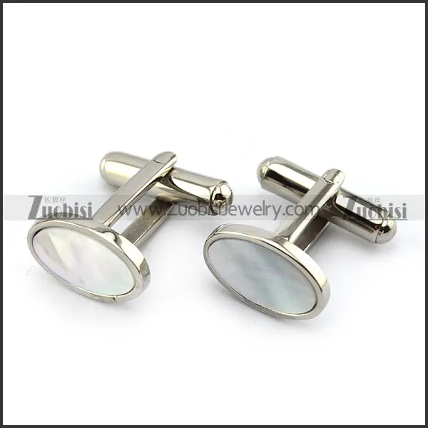 Stainless Steel Shell Cufflink for Gentlemen