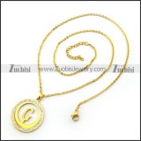 Gold Plating Initial G Pendant Chain n001696