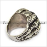 Gruesomeness Red Round Stone Ring with 8 Knife-edged Claws -JR350216