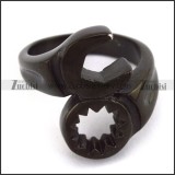 Black Stainless Steel Screw Wrench Ring r003670