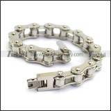 Shiny Silver Stainless Steel Bicycle Chain Bracelet b004515