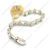12MM Silver Stainless Steel Bike Chain Bracelet with Buckle b003457