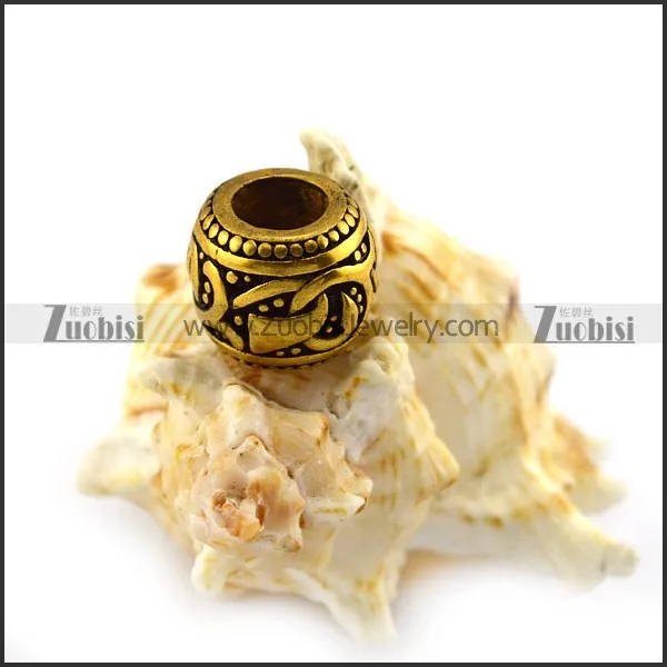 Vintage Gold Plating Steel Bead Charm a000399
