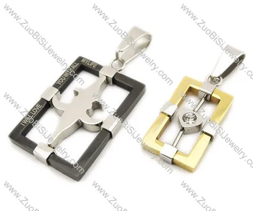 Stainless Steel Lovers Pendant -JP140003