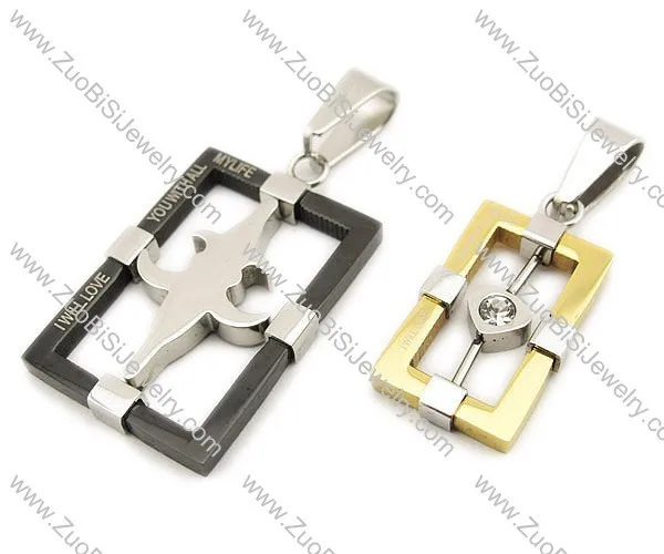 Stainless Steel Lovers Pendant -JP140003