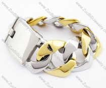 Gold and Silver Plating Mens' Stainless Steel Bracelet - JB200150
