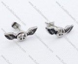 Flying Peace Sign Stainless Steel earring - JE050040