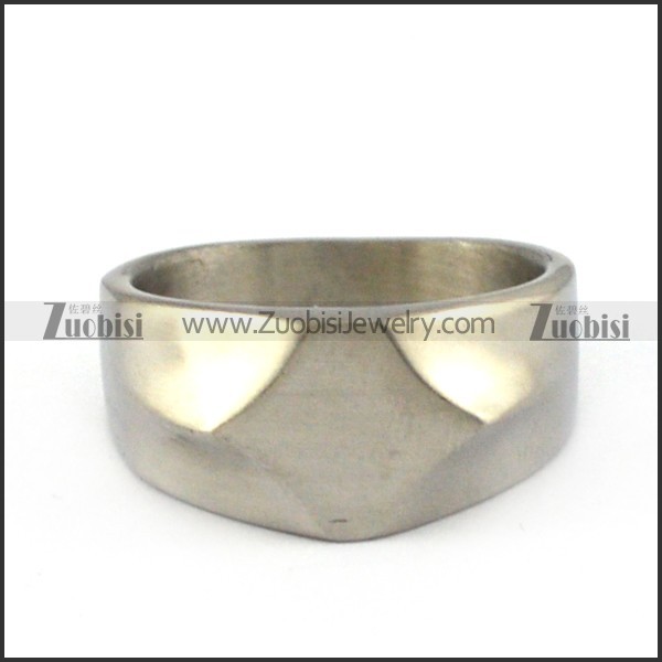 unique silver stainless steel blank signet ring r004686