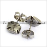 Malta Cross Stainless Steel Earring e001226