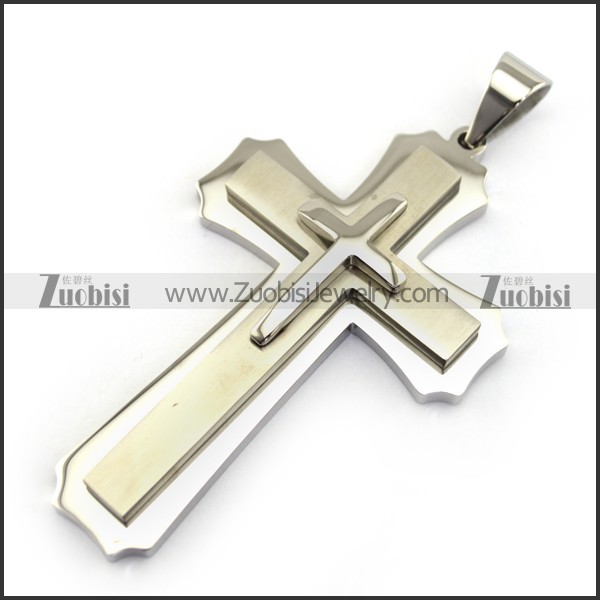 88mm Long Heavy Cross Pendant for Mens p002936