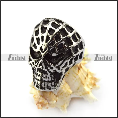 spider web skull ring r004560