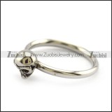 Simple Steel Skull Ring for Women r004399