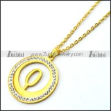 Golden O Pendant Chain for Women n001704