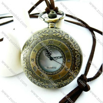 Vintage Roman Number Pocket Watch Necklace Chain - PW000053