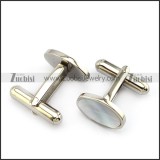 Stainless Steel Shell Cufflink for Gentlemen c000158