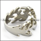 Silver Steel Dragon Ring r004211