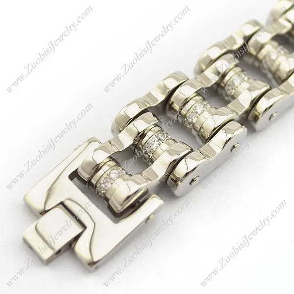 CNC Rhinestones Roller Motorcycle Bike Chain Bracelet b003488