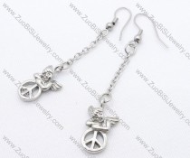 Peace Sign and Angel Stainless Steel earring - JE050152
