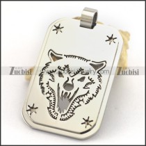 Stainless Steel Wolf Pendant p003243