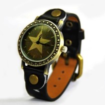 Good Luck Star Genuine Cow Leather Watch for Wholesale -AW000005