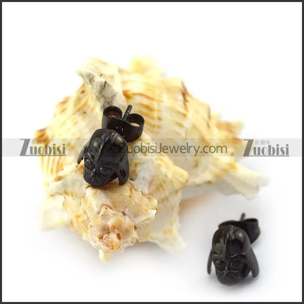 Black Future Solider Earring for Boys e001330