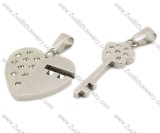 Stainless Steel The couple lock Pendant -JP140001