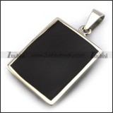 Black Epoxy Steel Pendant p004563