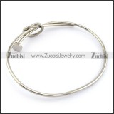 2mm Wide Stainless Steel Wire Bangle b004596