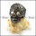 Clear Rhinestones Eyes Flower Skull Ring r004302