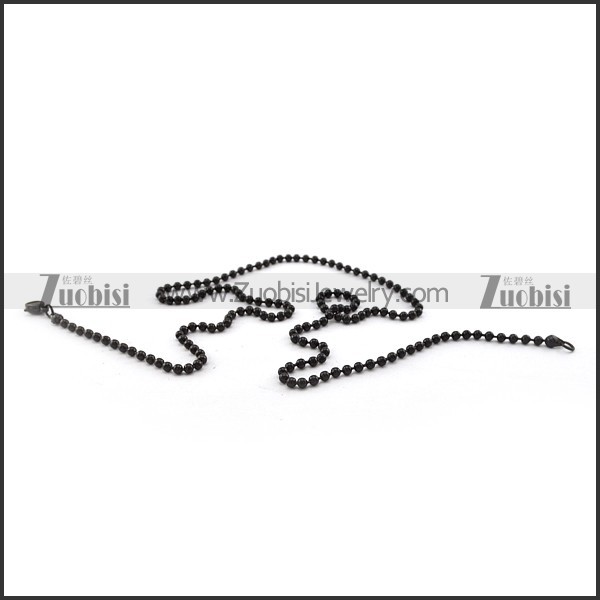 Black Stainless Steel Ball Chain in 3mm Wide n001523