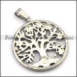 Stainless Steel Hollow Tree-shaped Pendant p006233