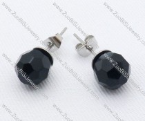 Black Stone Stainless Steel earring - JE050010