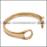 casting stainless steel spanner bangle in rose gold plating b007007