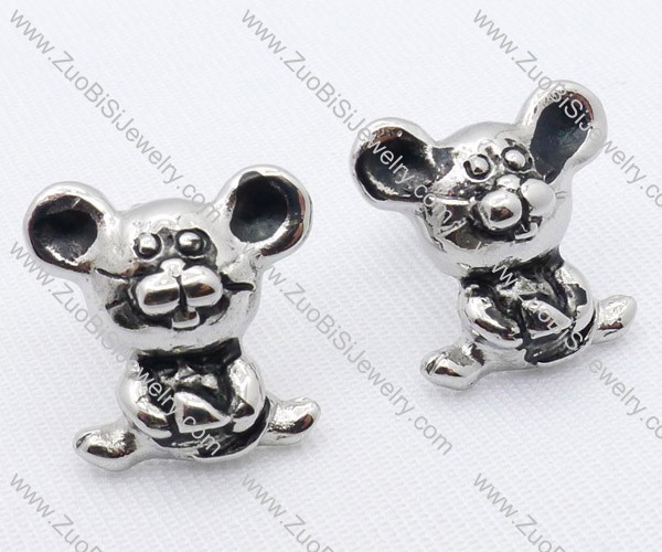 Stainless Steel Mouse Earring - JE050059