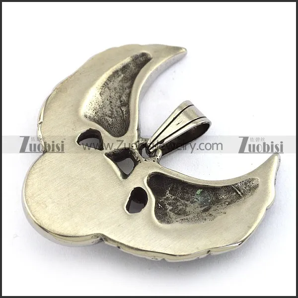 Big Violet Eyeball Angel Wing Pendant p002193