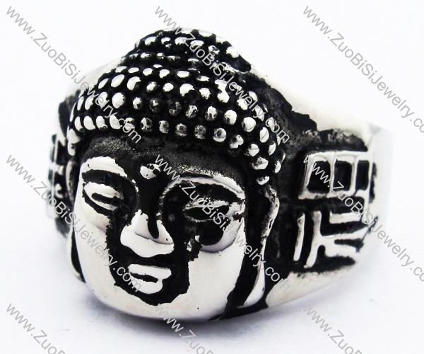 Stainless Steel Buddha Ring -JR010104