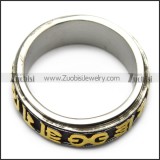 vintage golden steel spinner ring r005380