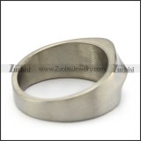 unique silver stainless steel blank signet ring r004686