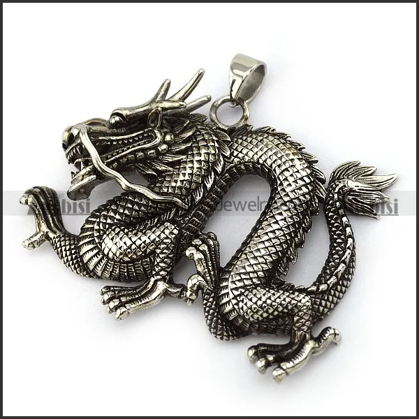 Big Casting China Dragon Pendant p004381