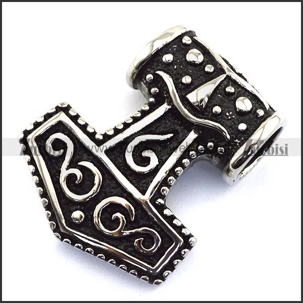 40mm Wide Heavy Steel Hammer Thor Pendant p002296