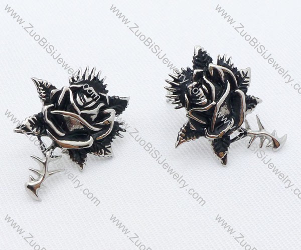 Rosa Chinensis Stainless Steel earring - JE050027