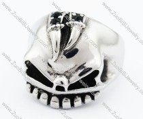 Stainless Steel Skull Ring - JR370001