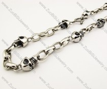 Best Choice of 3D Stainless Steel Skull Necklace in Length of 21.5 inch -JN170003