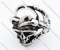 Stainless Steel Smooth Skull Ring - JR300004